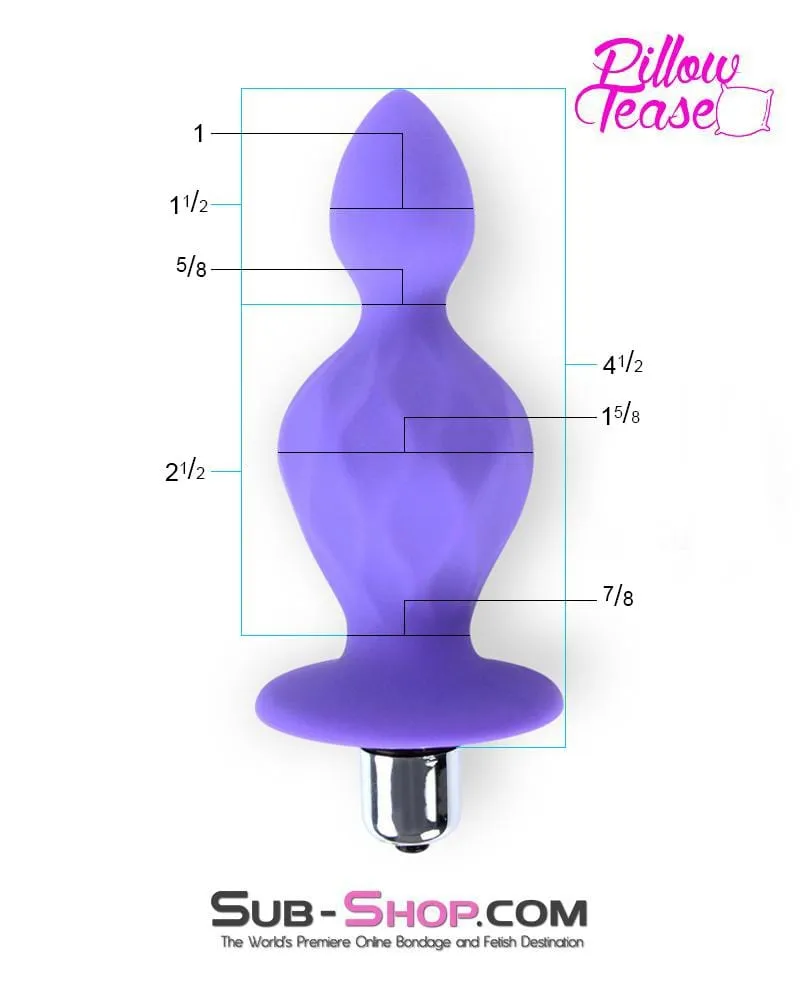 0410E      Purple Genie Bottle Large Vibrating Butt Plug - LAST CHANCE - Final Closeout!