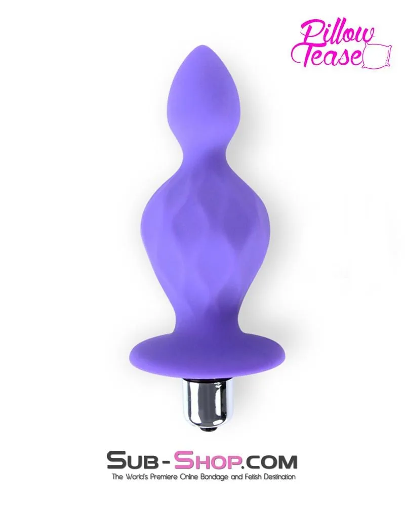 0410E      Purple Genie Bottle Large Vibrating Butt Plug - LAST CHANCE - Final Closeout!