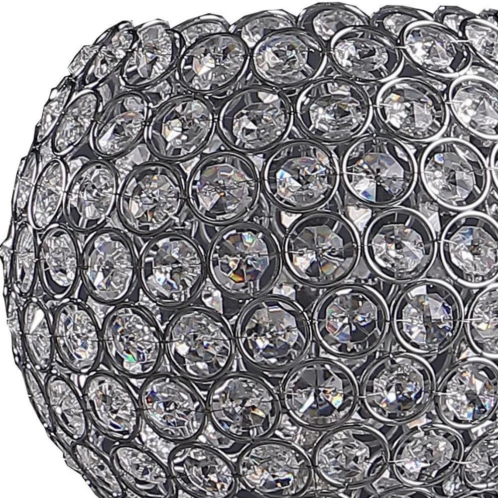 12” Luxurious Crystal Ball And Metal Table Lamp