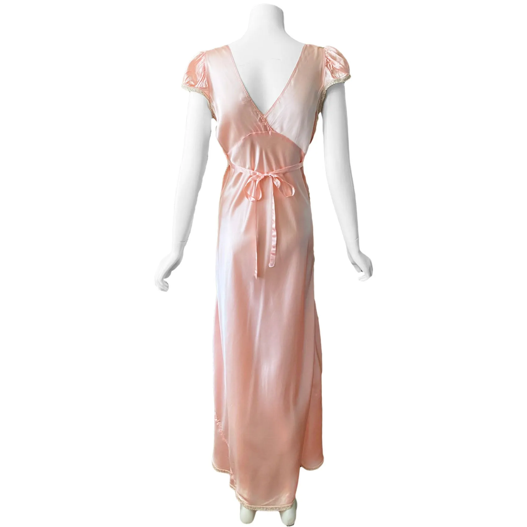 1930s Lace & Chiffon Slip Dress