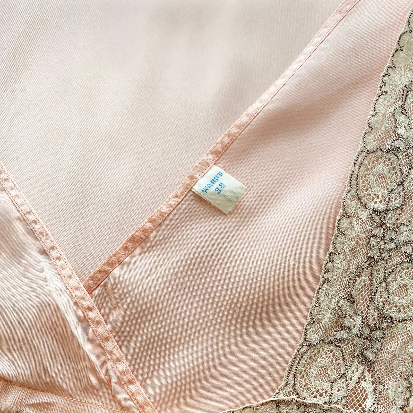 1930s Lace & Chiffon Slip Dress