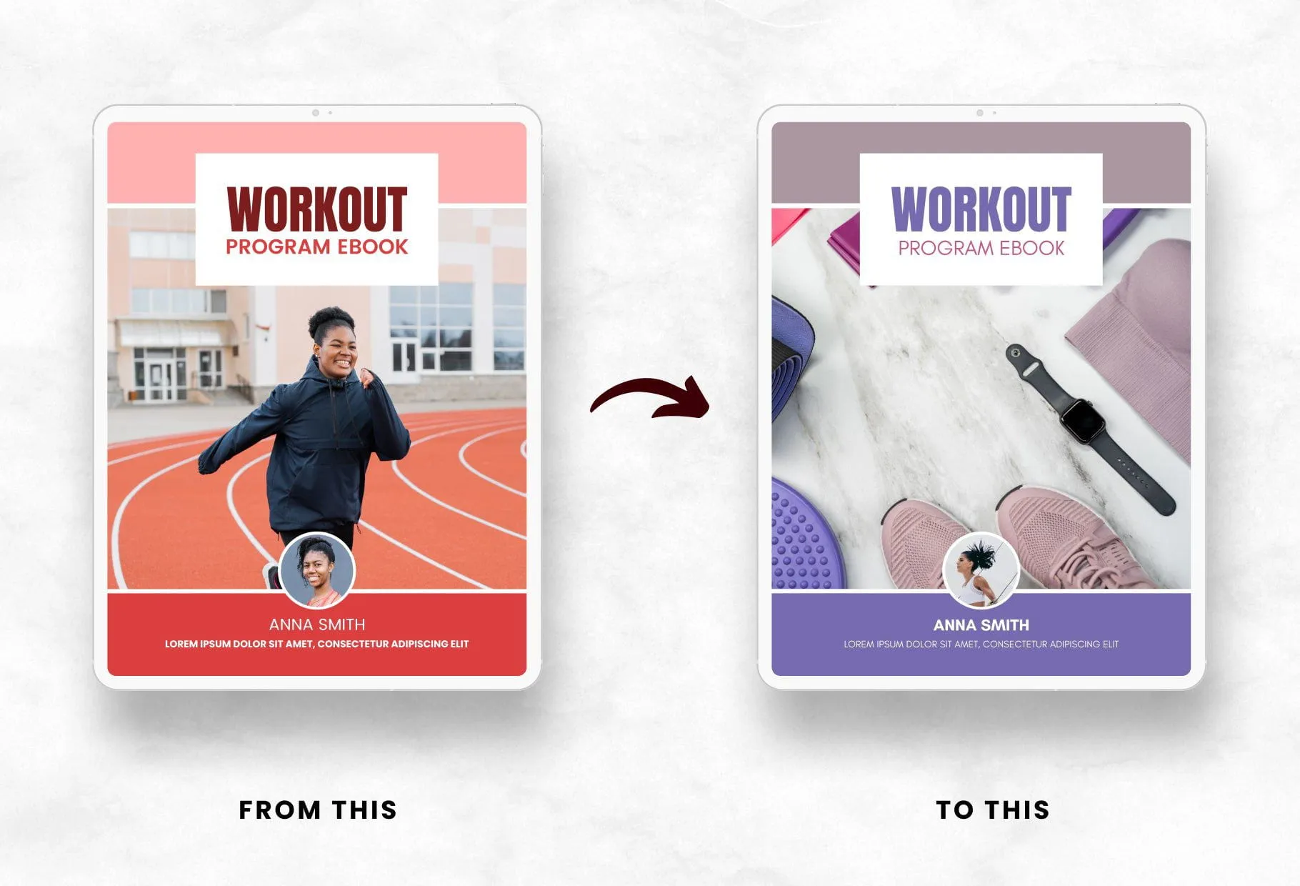 21 Page Workout Program Ebook Carnelian Canva Templates