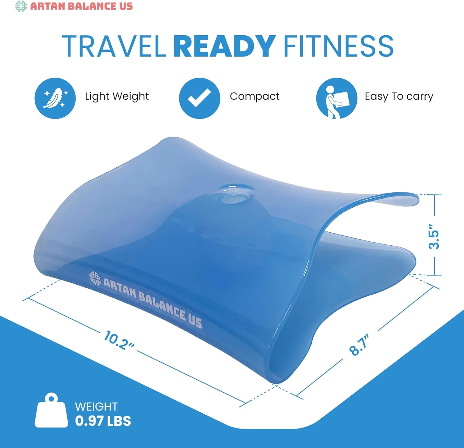 3 in 1 Back Stretcher, Ab Mat for Sit Up with Massage Ball