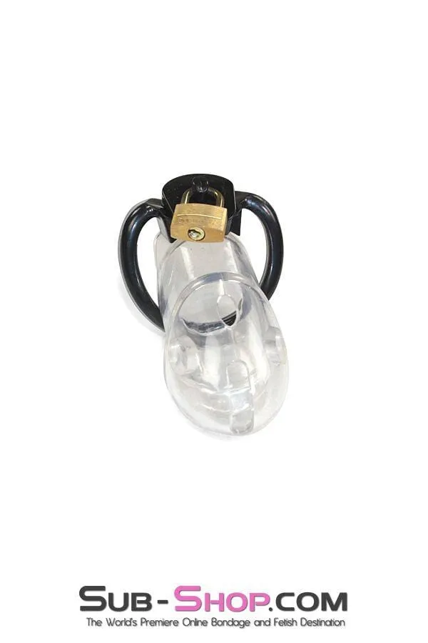 7327AR      Black Balled Locking Cock & Ball Chastity Set - MEGA Deal