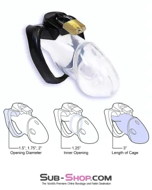 7327AR      Black Balled Locking Cock & Ball Chastity Set - MEGA Deal