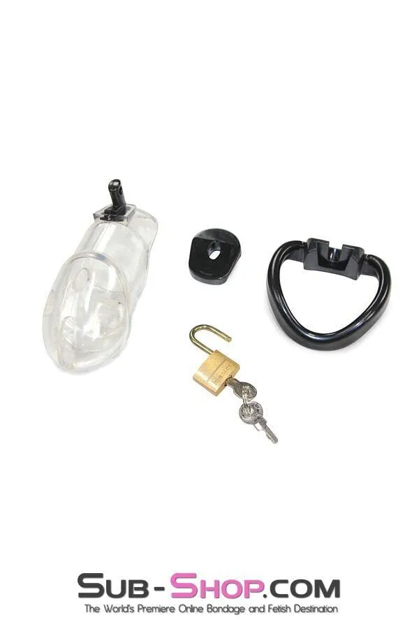 7327AR      Black Balled Locking Cock & Ball Chastity Set - MEGA Deal