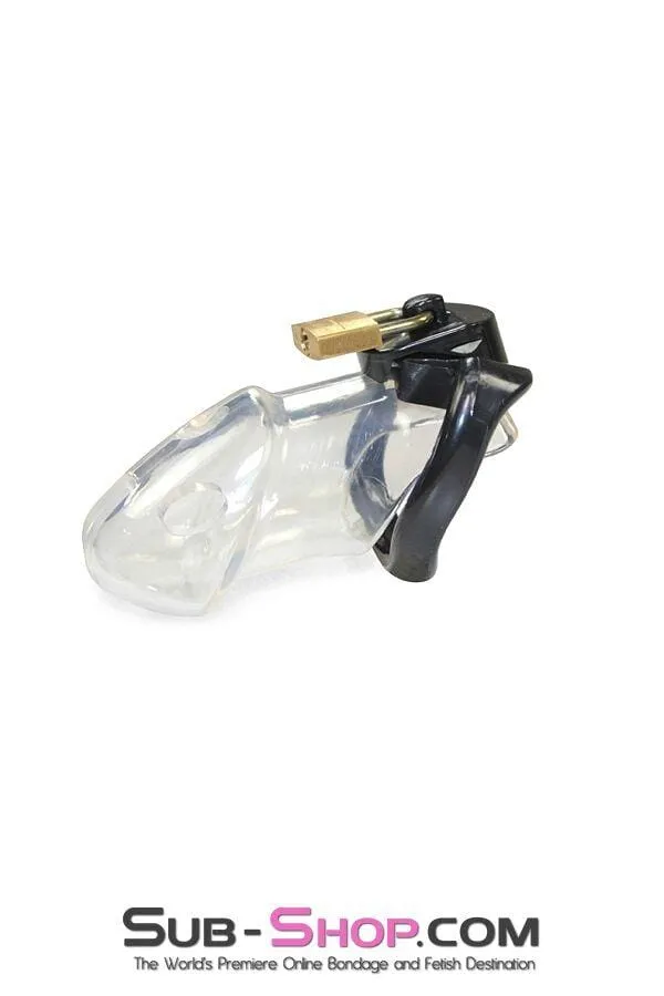 7327AR      Black Balled Locking Cock & Ball Chastity Set - MEGA Deal