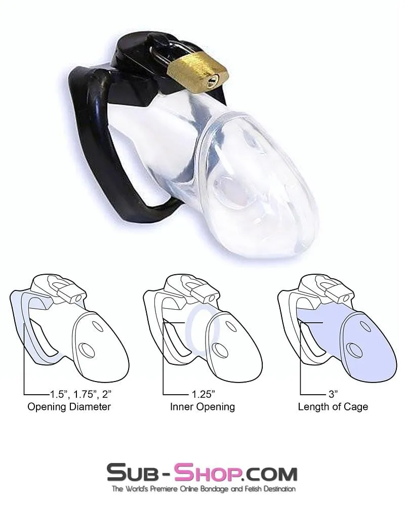 7327AR      Black Balled Locking Cock & Ball Chastity Set - MEGA Deal