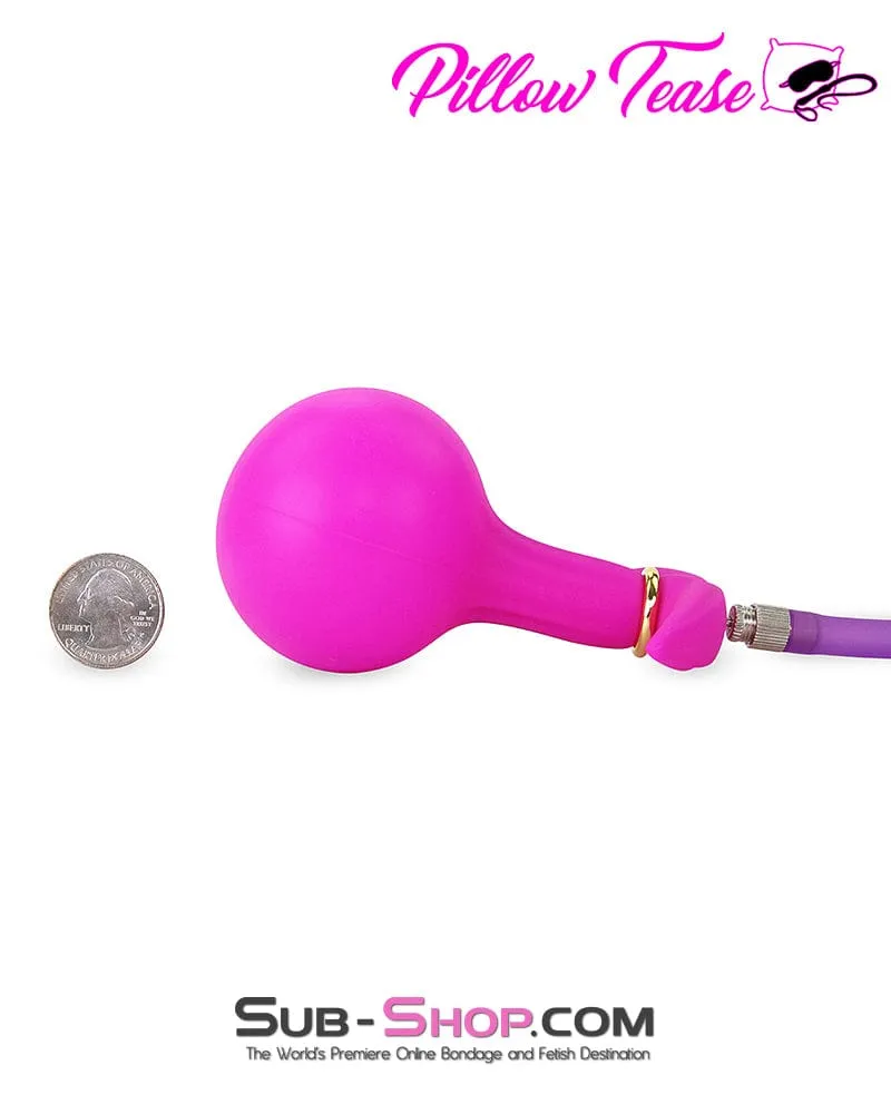 7923M      Vibro Ball Silicone Inflatable Butt Plug with Removable Pump Hose