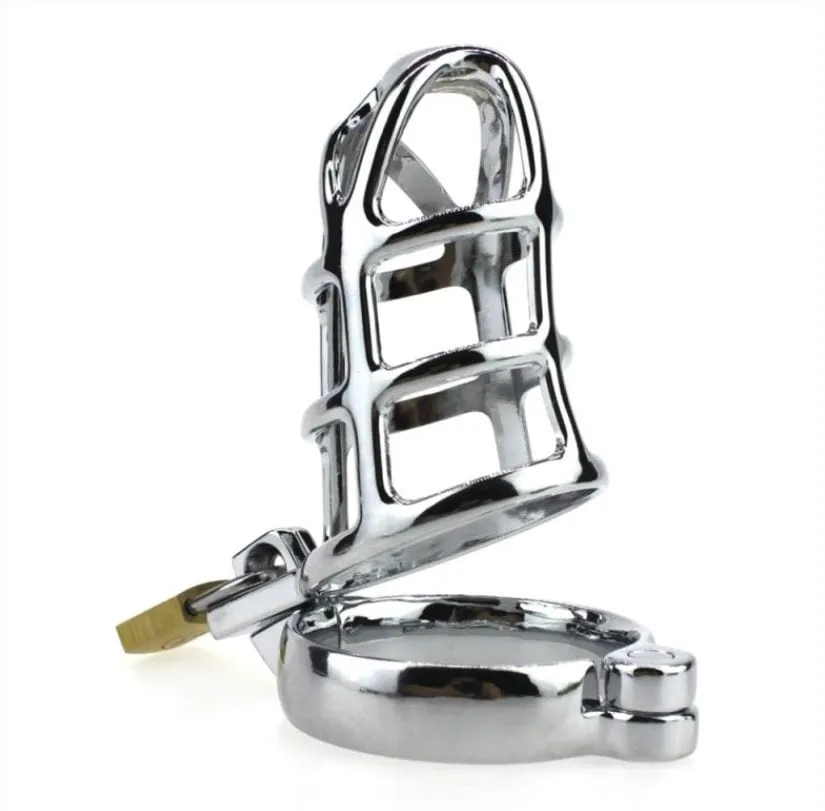 8707HS-SIS      Sissy Cock Tease Locking Steel Male Chastity Set
