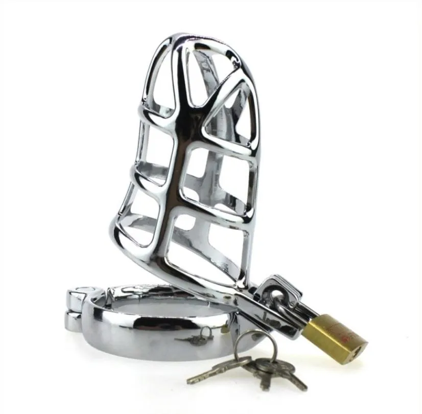 8707HS-SIS      Sissy Cock Tease Locking Steel Male Chastity Set