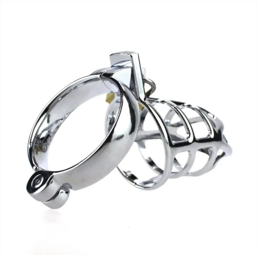 8707HS-SIS      Sissy Cock Tease Locking Steel Male Chastity Set