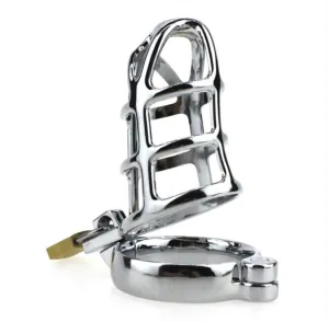 8707HS-SIS      Sissy Cock Tease Locking Steel Male Chastity Set