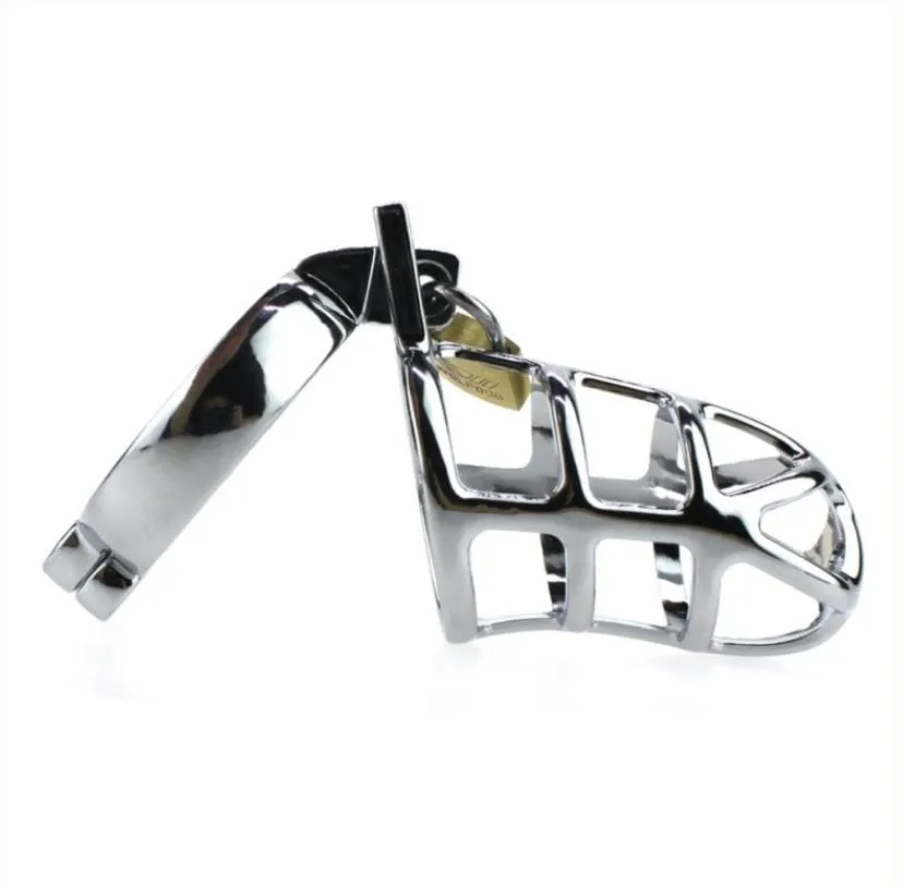 8707HS-SIS      Sissy Cock Tease Locking Steel Male Chastity Set