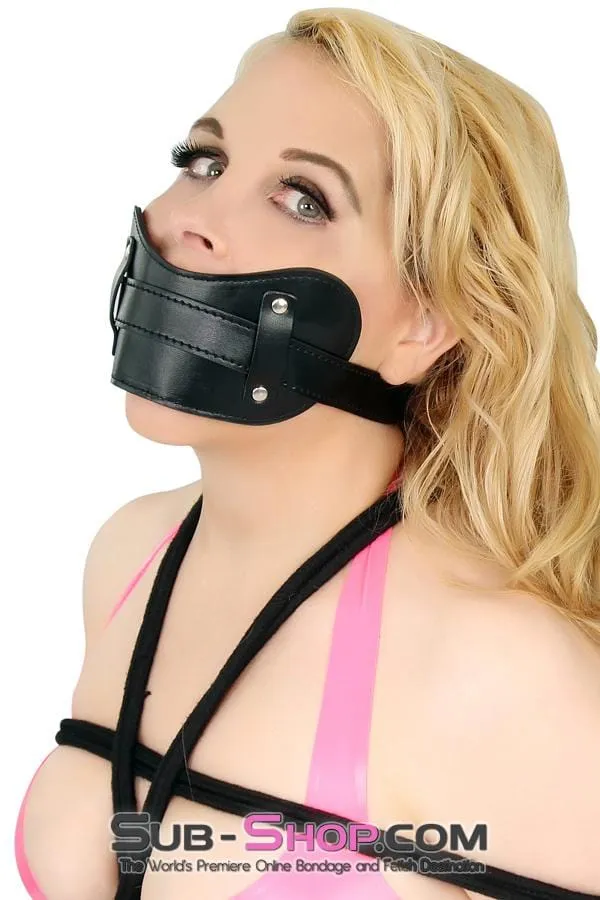 8954DL      Stuffed Slave Mouth Locking Panel Gag