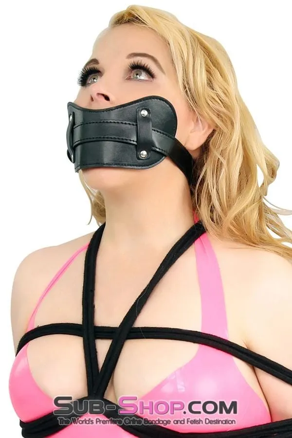 8954DL      Stuffed Slave Mouth Locking Panel Gag