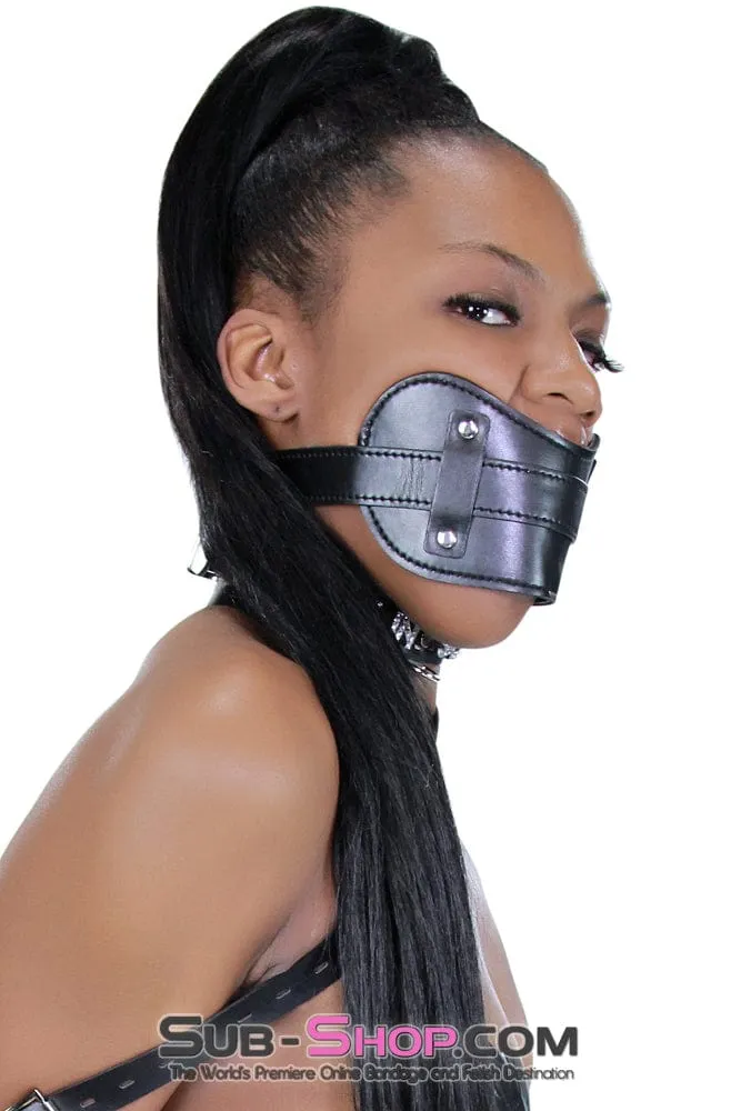 8954DL      Stuffed Slave Mouth Locking Panel Gag