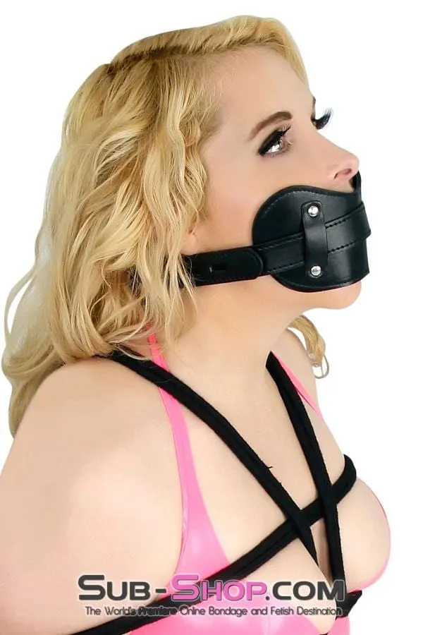 8954DL      Stuffed Slave Mouth Locking Panel Gag