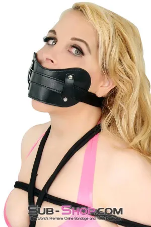 8954DL      Stuffed Slave Mouth Locking Panel Gag