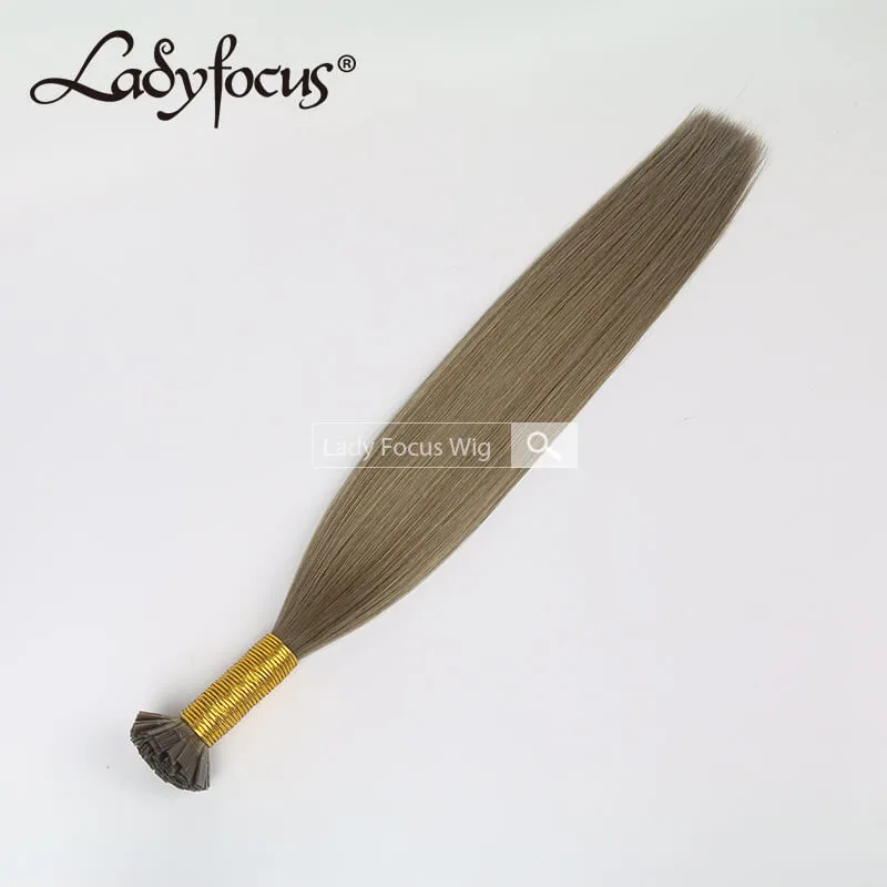 #9  Ash Brown Pre-bonded I/U/V/Flat Tip Hair |Nano Ring |6D Hair Extensions