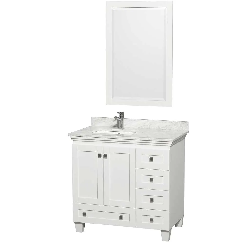 Acclaim 36 Inch Single Bathroom Vanity in White
