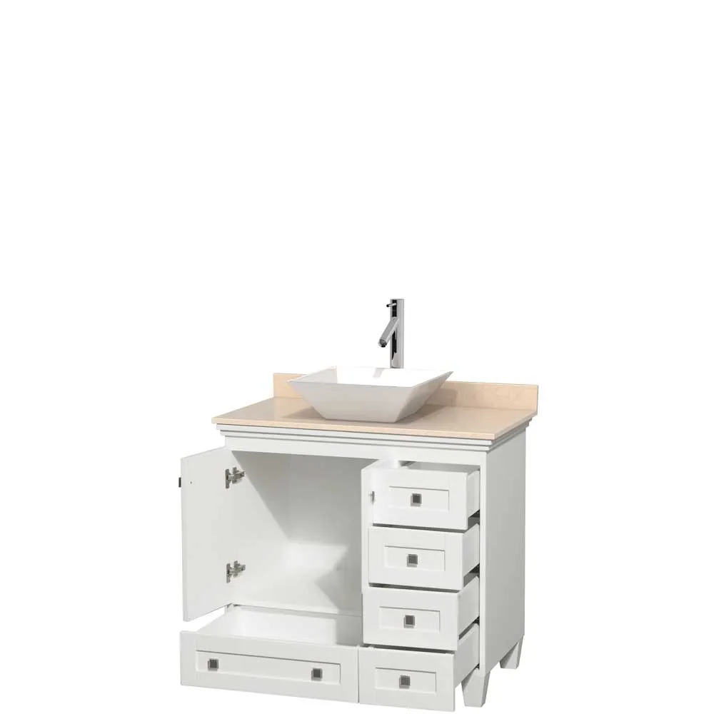 Acclaim 36 Inch Single Bathroom Vanity in White