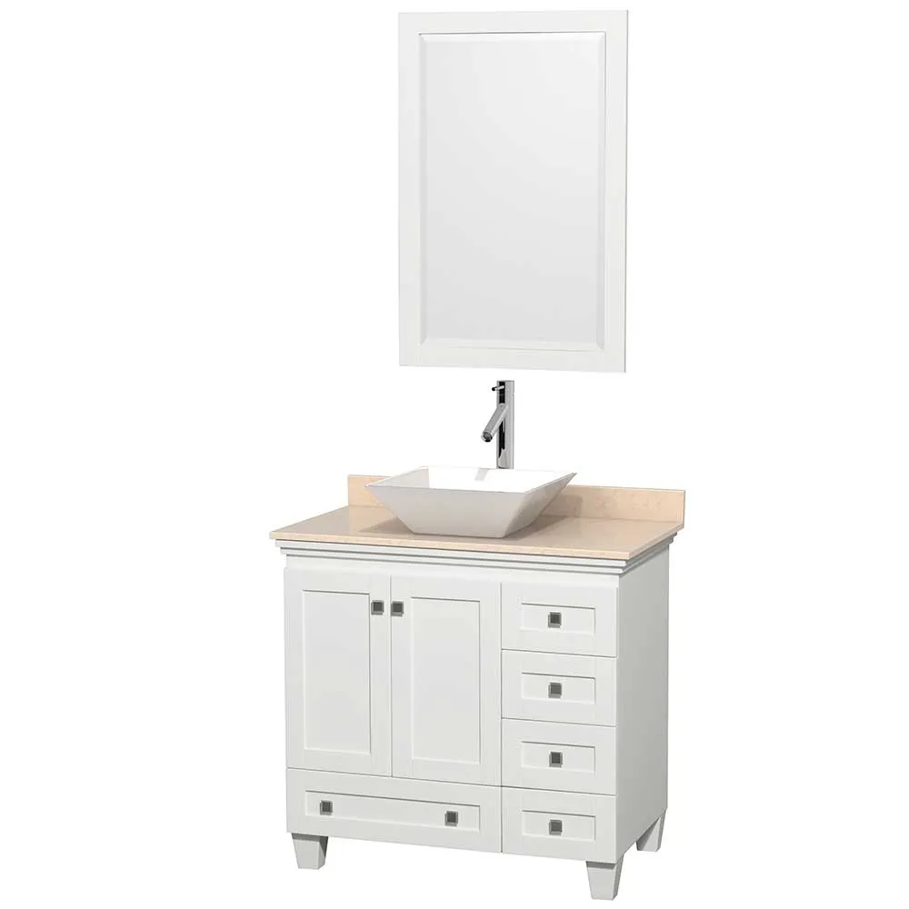Acclaim 36 Inch Single Bathroom Vanity in White