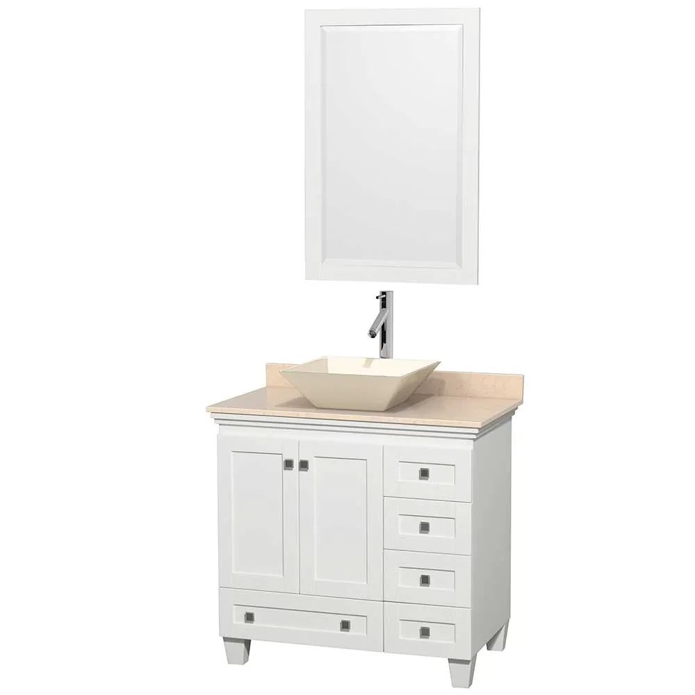 Acclaim 36 Inch Single Bathroom Vanity in White