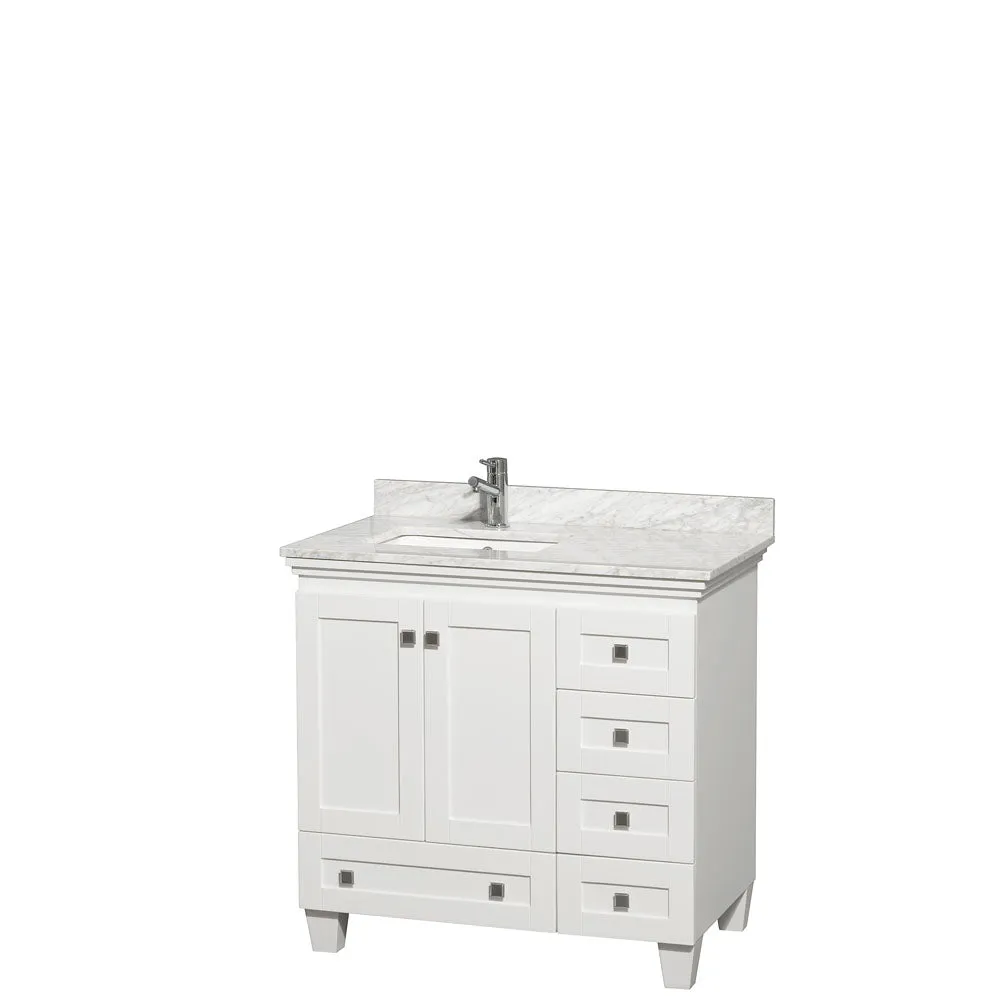 Acclaim 36 Inch Single Bathroom Vanity in White