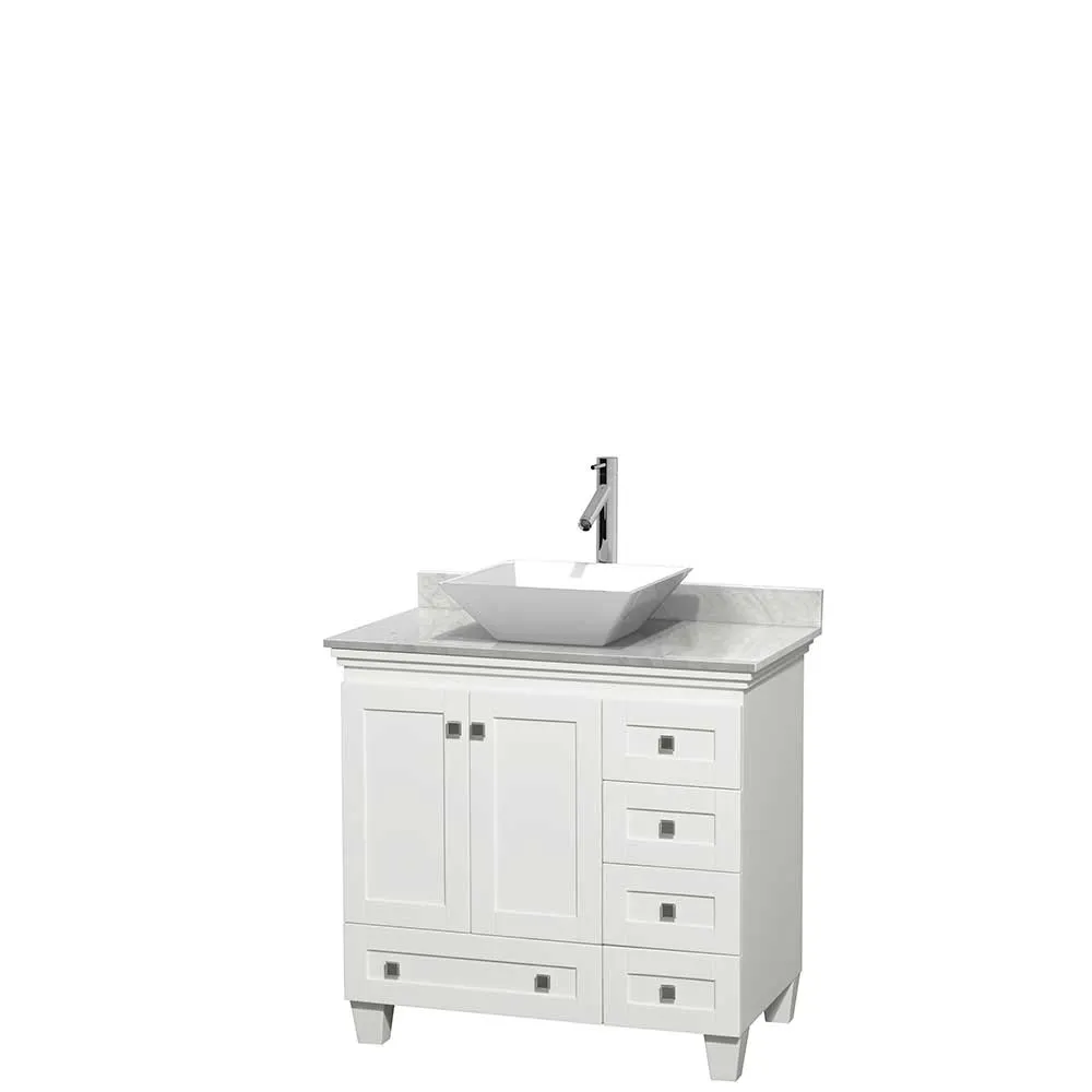 Acclaim 36 Inch Single Bathroom Vanity in White