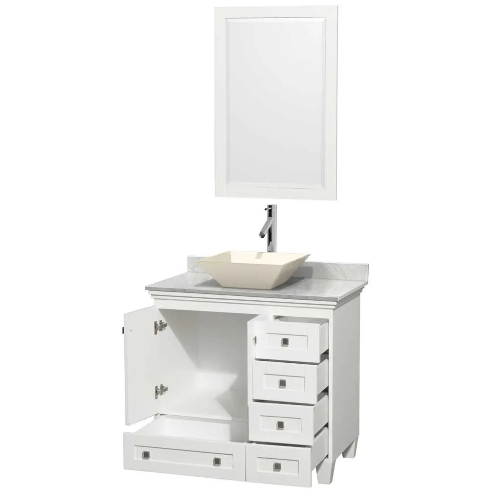 Acclaim 36 Inch Single Bathroom Vanity in White