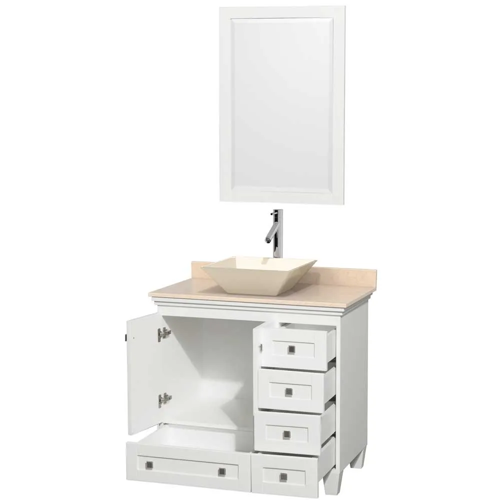 Acclaim 36 Inch Single Bathroom Vanity in White