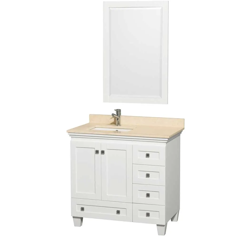 Acclaim 36 Inch Single Bathroom Vanity in White