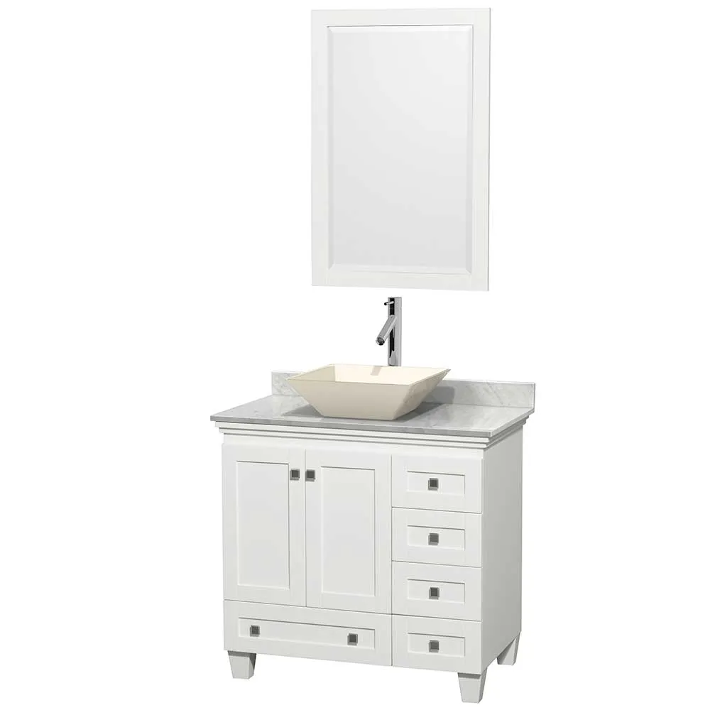 Acclaim 36 Inch Single Bathroom Vanity in White