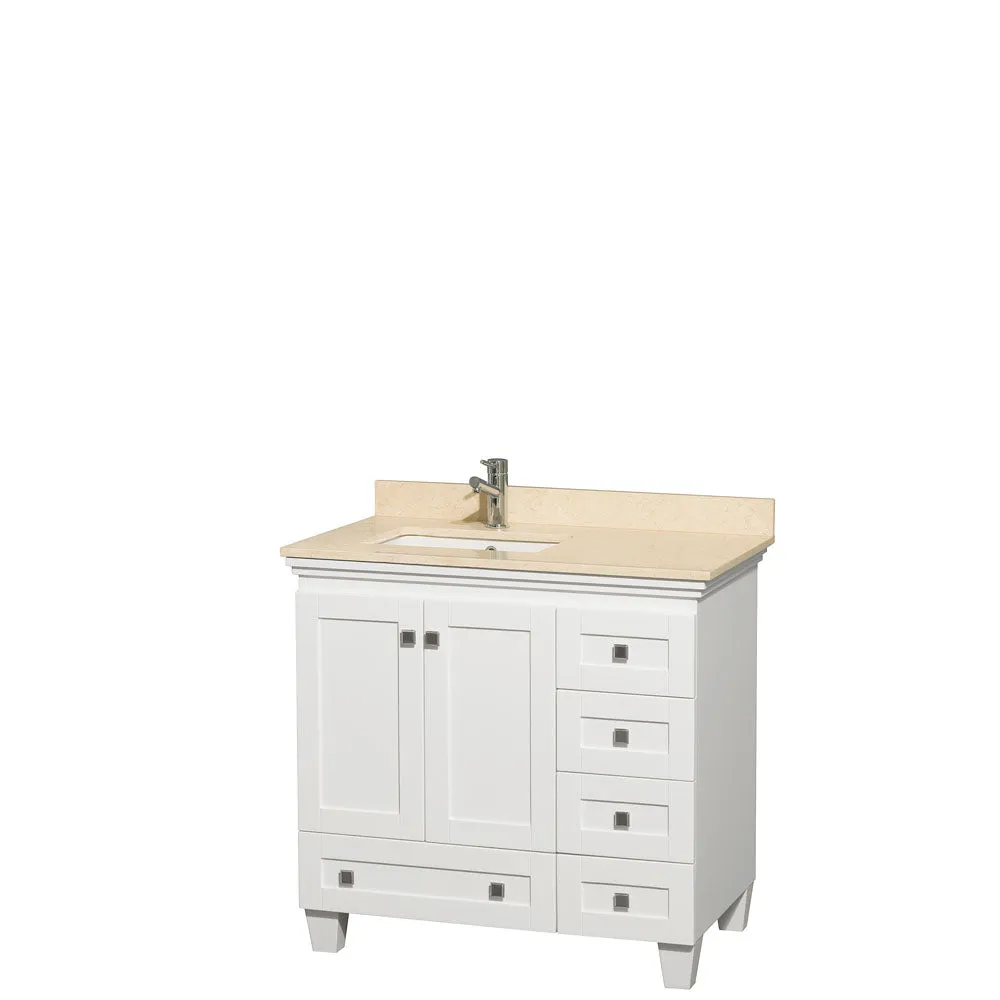 Acclaim 36 Inch Single Bathroom Vanity in White