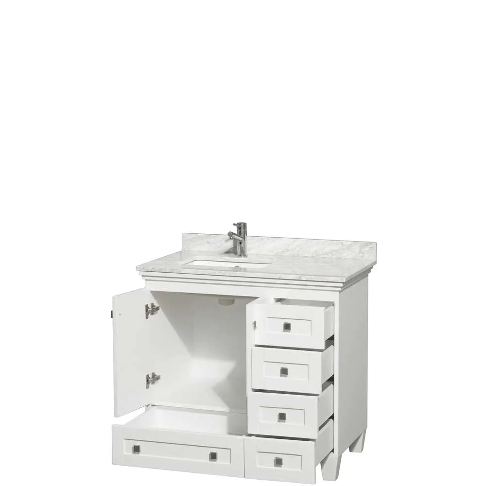 Acclaim 36 Inch Single Bathroom Vanity in White