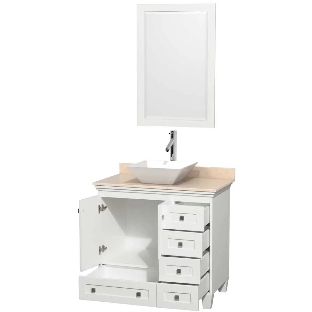 Acclaim 36 Inch Single Bathroom Vanity in White