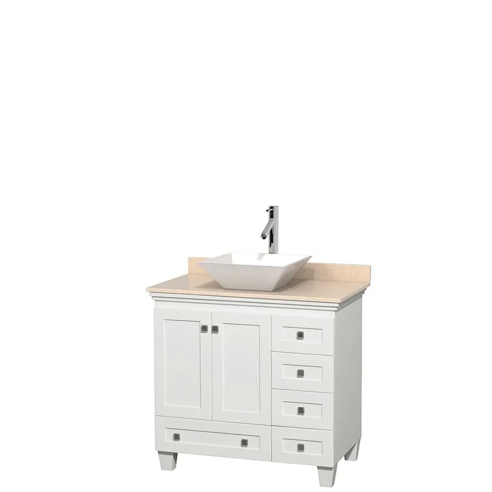 Acclaim 36 Inch Single Bathroom Vanity in White