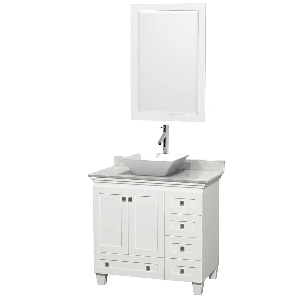 Acclaim 36 Inch Single Bathroom Vanity in White