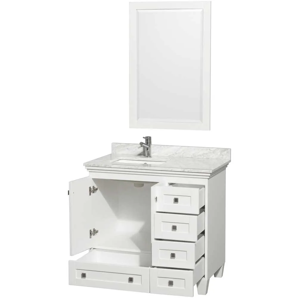 Acclaim 36 Inch Single Bathroom Vanity in White