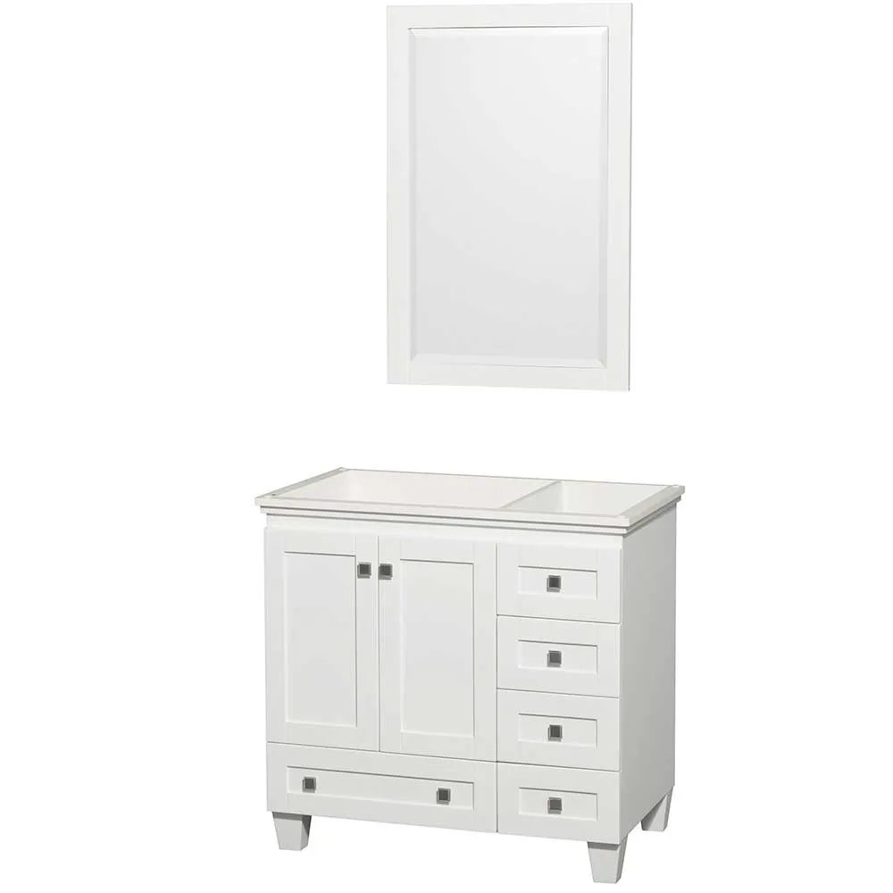 Acclaim 36 Inch Single Bathroom Vanity in White