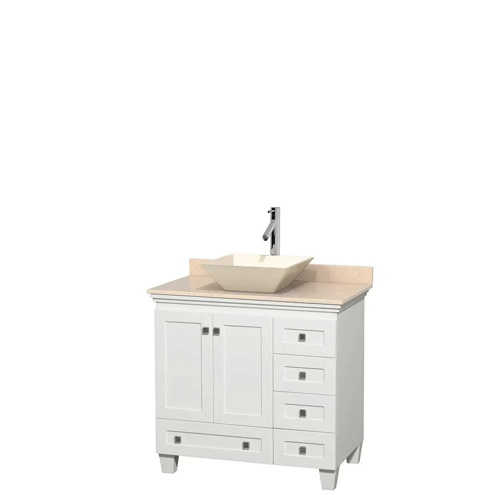 Acclaim 36 Inch Single Bathroom Vanity in White