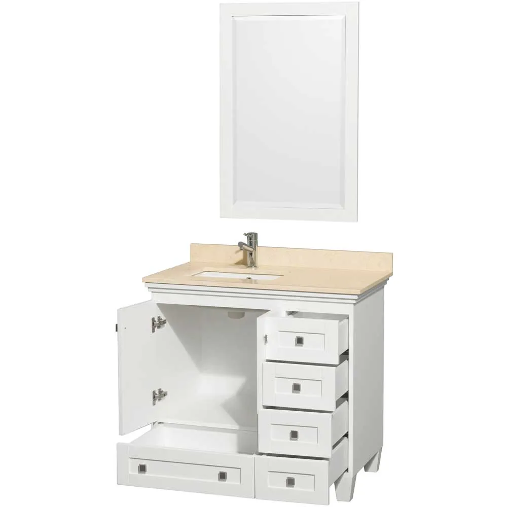 Acclaim 36 Inch Single Bathroom Vanity in White