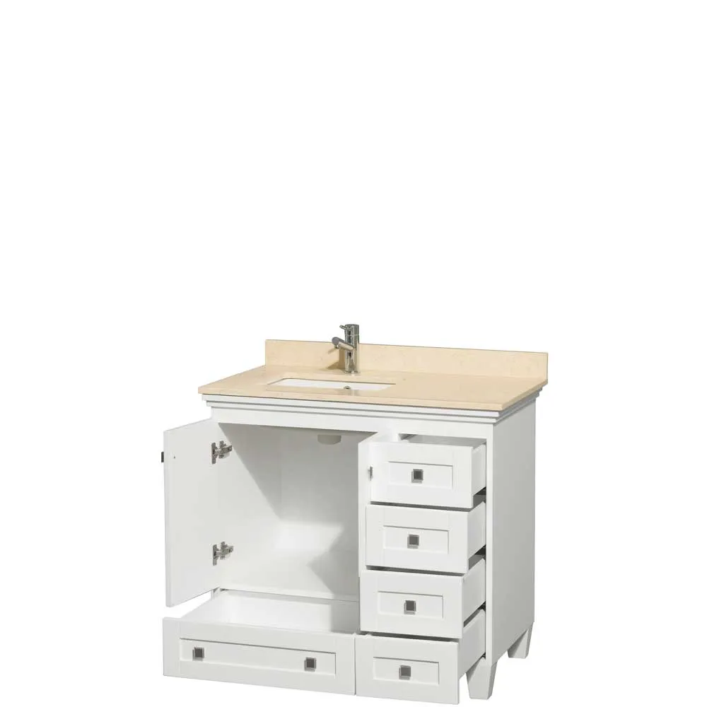 Acclaim 36 Inch Single Bathroom Vanity in White