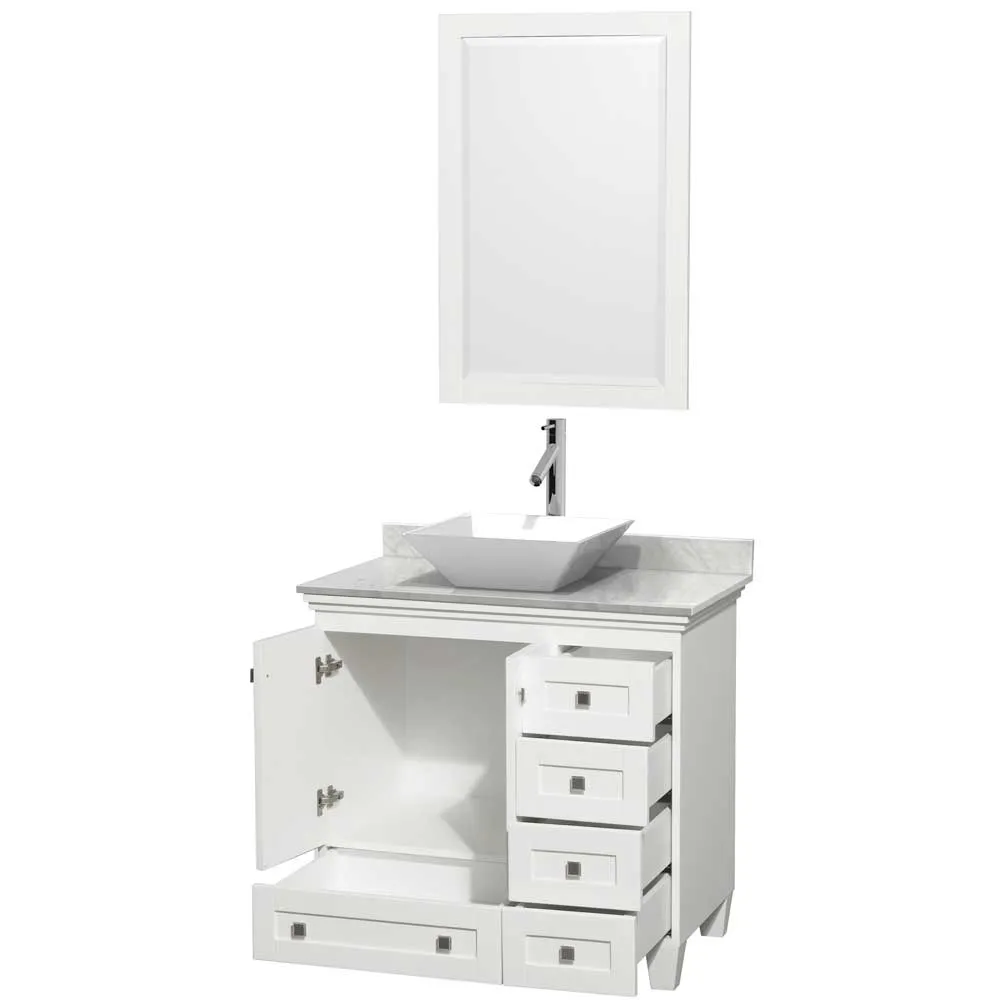 Acclaim 36 Inch Single Bathroom Vanity in White