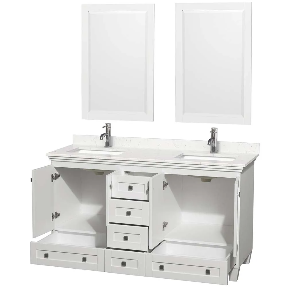 Acclaim 60 Inch Double Bathroom Vanity in White