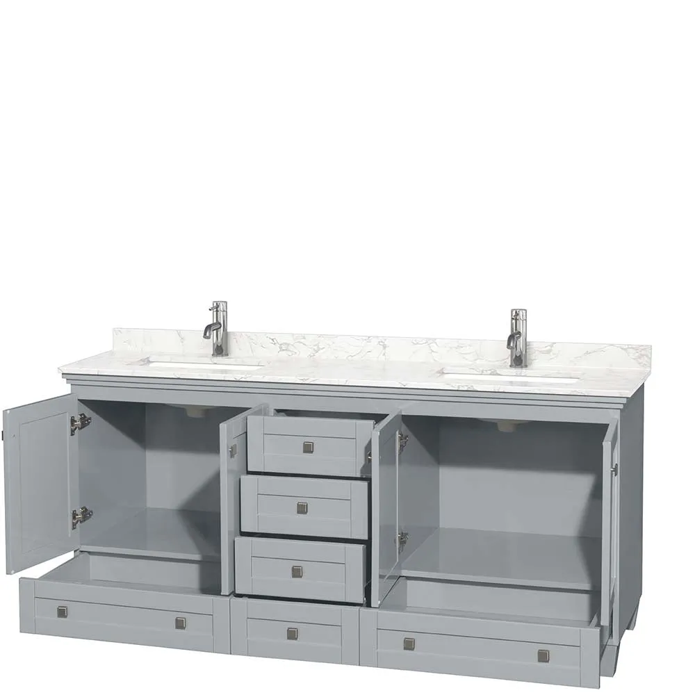 Acclaim 72 Inch Double Bathroom Vanity in Oyster Gray