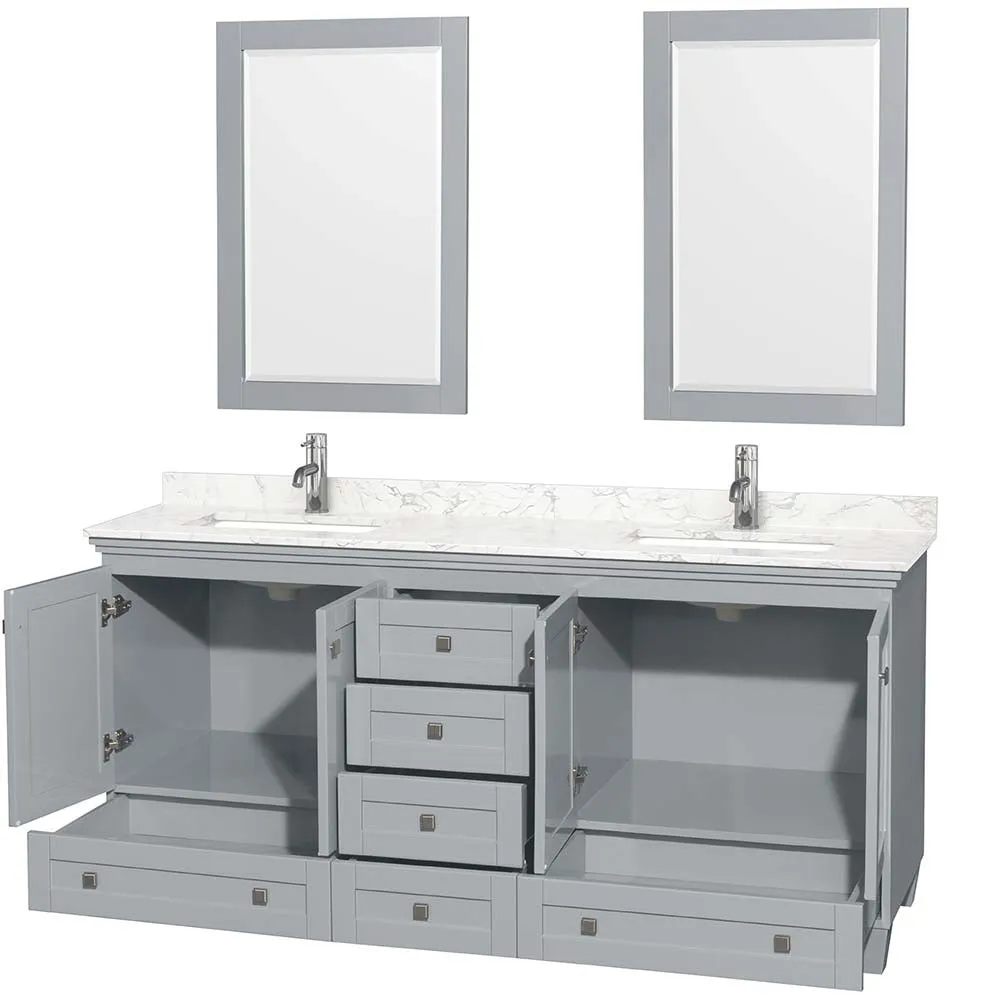 Acclaim 72 Inch Double Bathroom Vanity in Oyster Gray