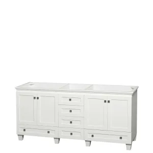 Acclaim 72 Inch Double Bathroom Vanity in White