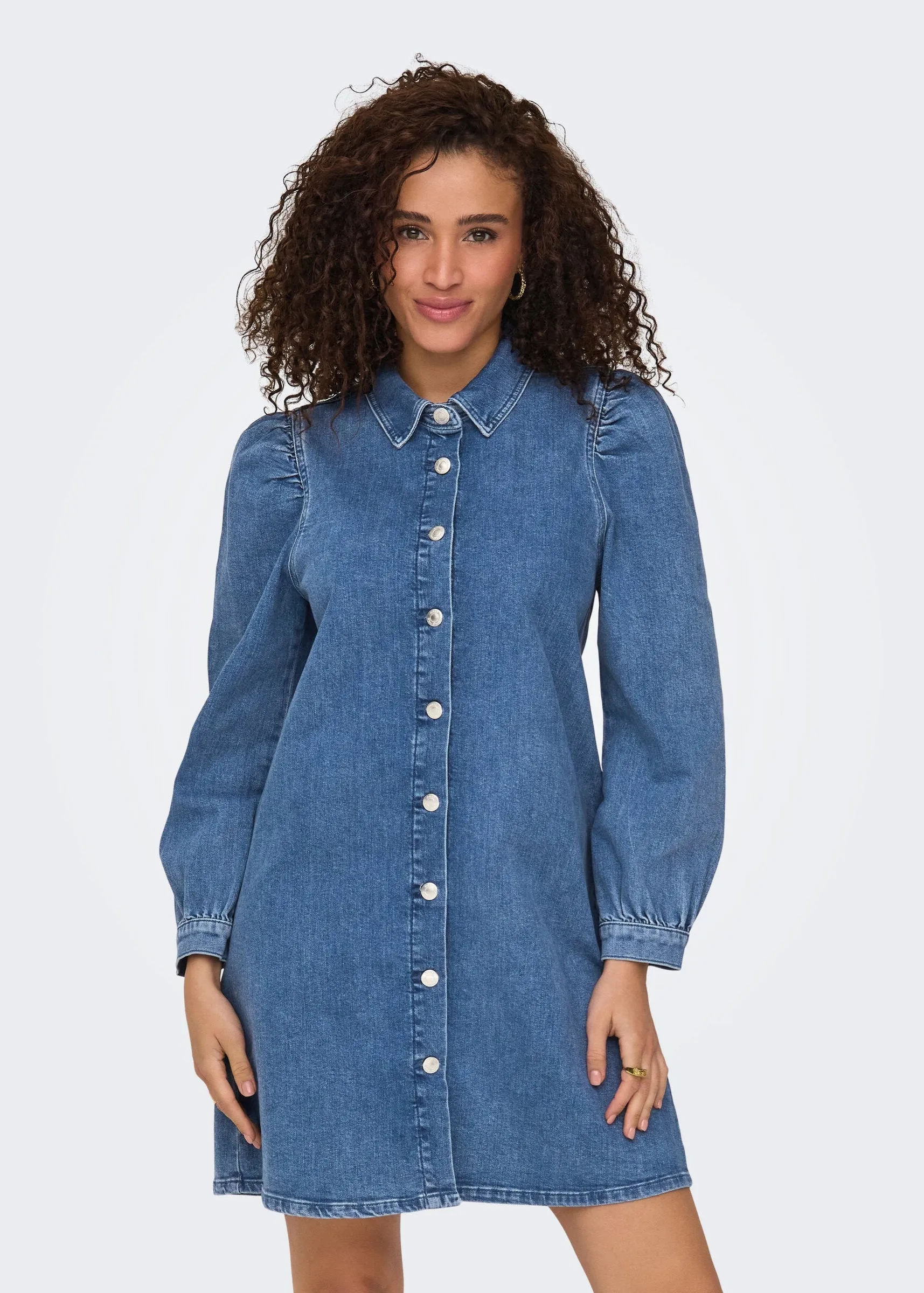 Alma Blue Denim Shirt Dress